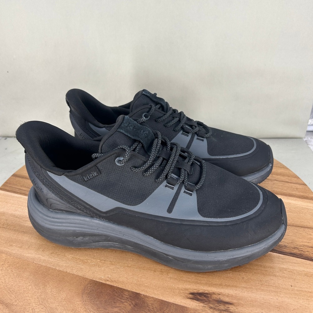 Kizik Lima Black Grey Hands Free Men Sneakers 9.5 Wide MLONBK15-2E Shoes